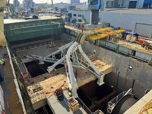 Installation sur Site des Structures Métalliques de Navires